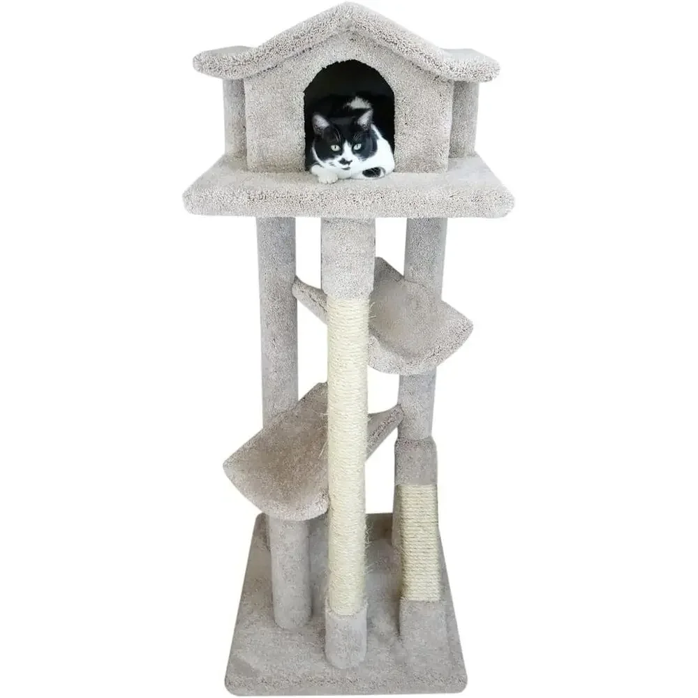 Cat Scratching Post - Großer Katzenbaum mit mehreren stabilen Ebenen,