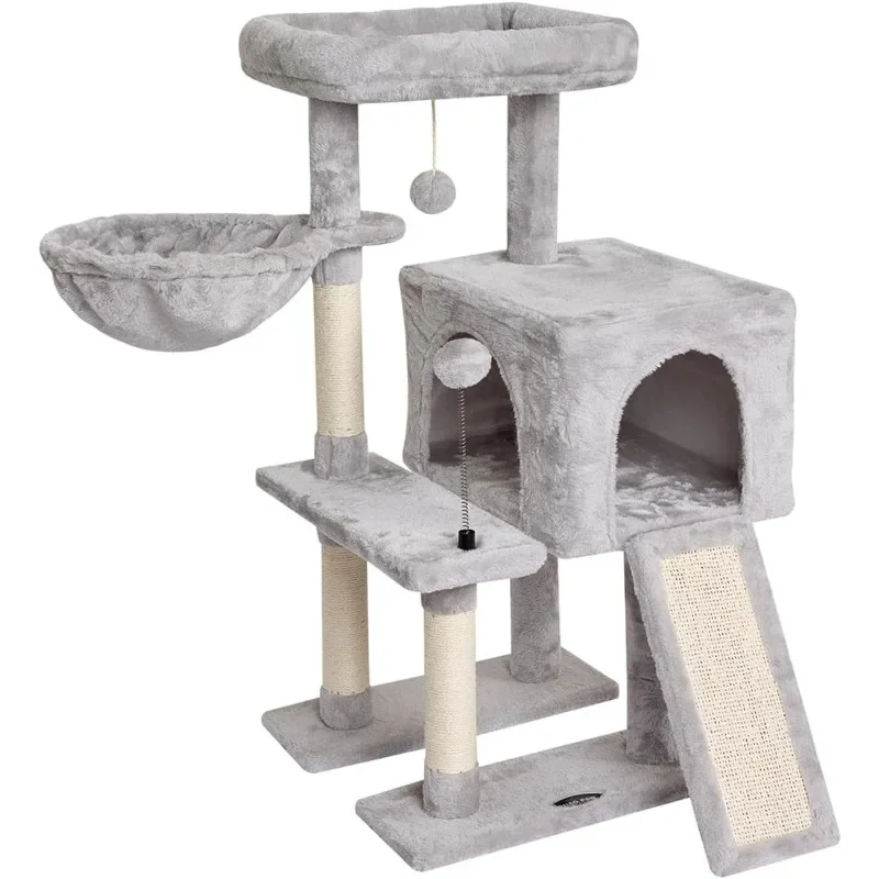 Cat Scratching Post - -10Grauer süßer Kratzbaumturm für Hauskatzen –