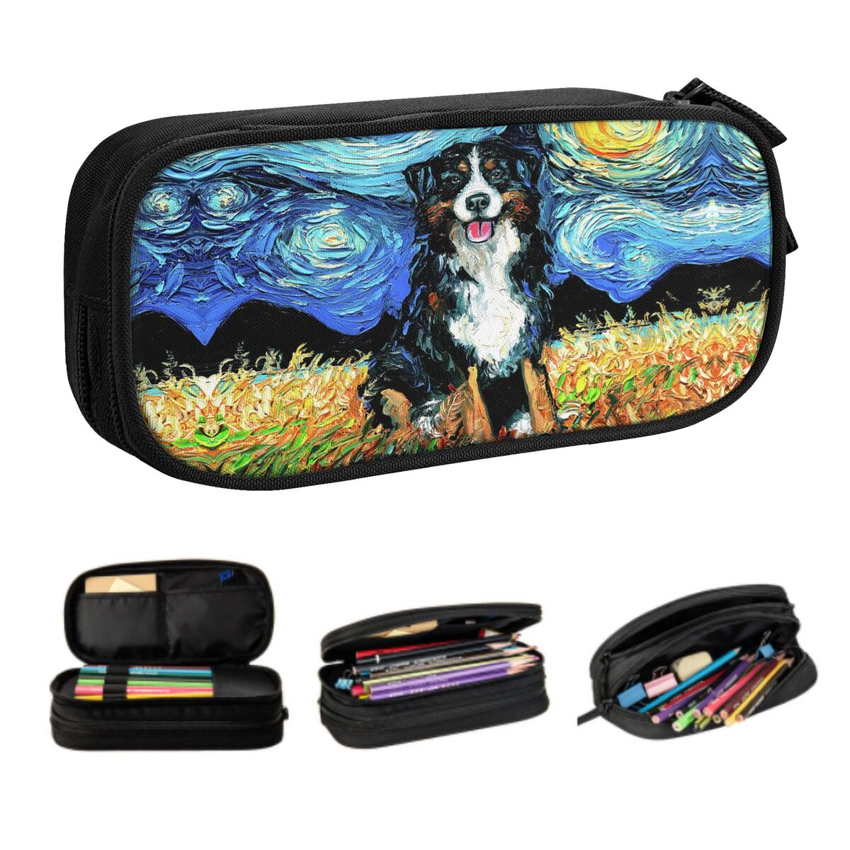 Pet X Supplies & Tack Howell Photos - Benutzerdefinierte Sternennacht Berner Sennenhund Federmäppchen für