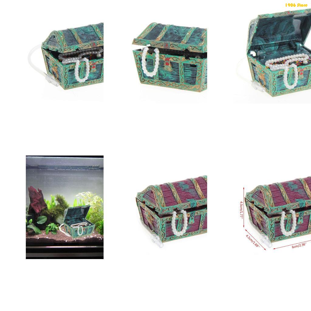 Pet X Supplies & Tack Howell Photos - U1JB Aquarium-Schatztruhe, Dekorationen, Schatzkiste aus Kunstharz,