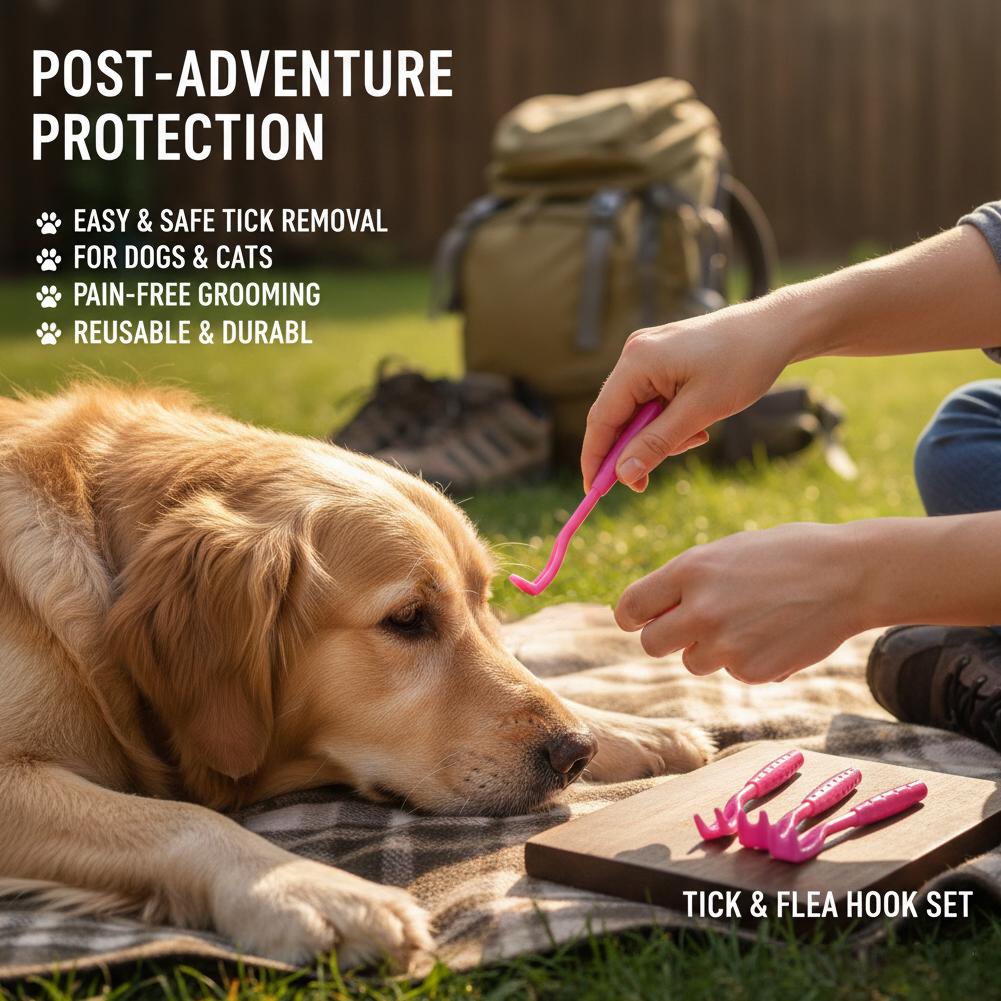 Pet Supplies First - Professionelle Floh- und Zeckenpinzetten 3er-Set Milbenentferner