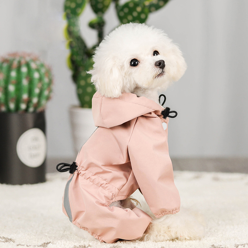Dog Raincoat - Heimtierbedarf, vierbeiniger Regenmantel, wasserdichte Kleidung für