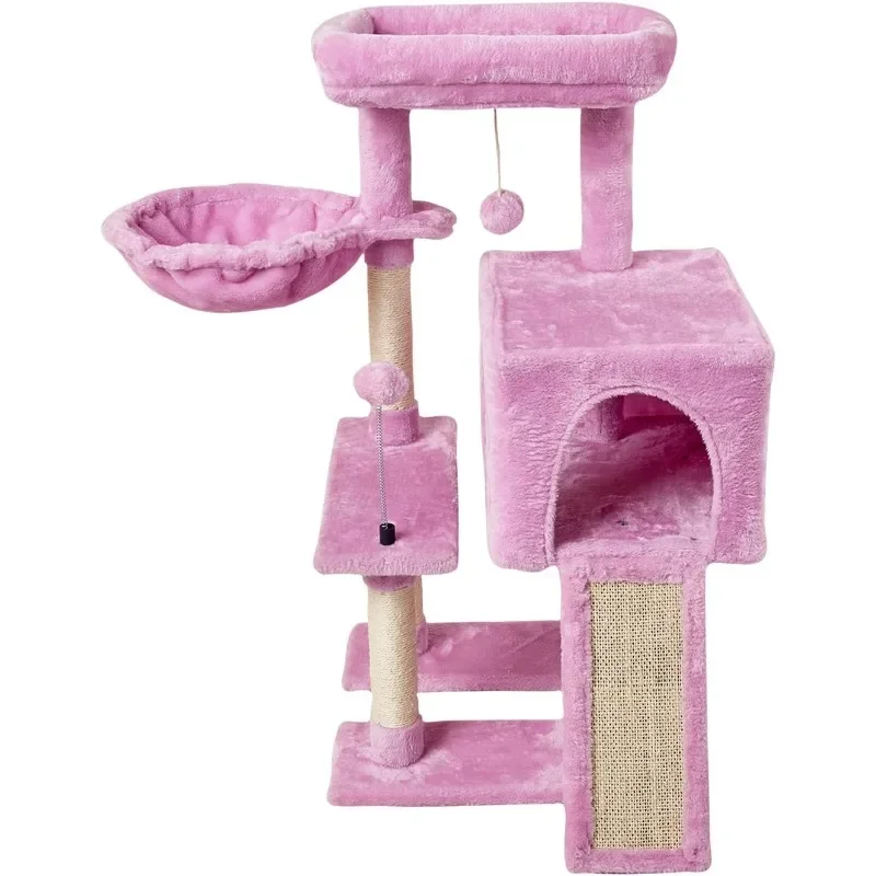 -10Grauer süßer Kratzbaumturm  – Cat Scratching Post Bewertung und Preis
