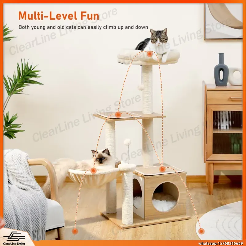 Moderner Katzenbaum für Wohnun – Cat Scratching Post Bewertung und Preis