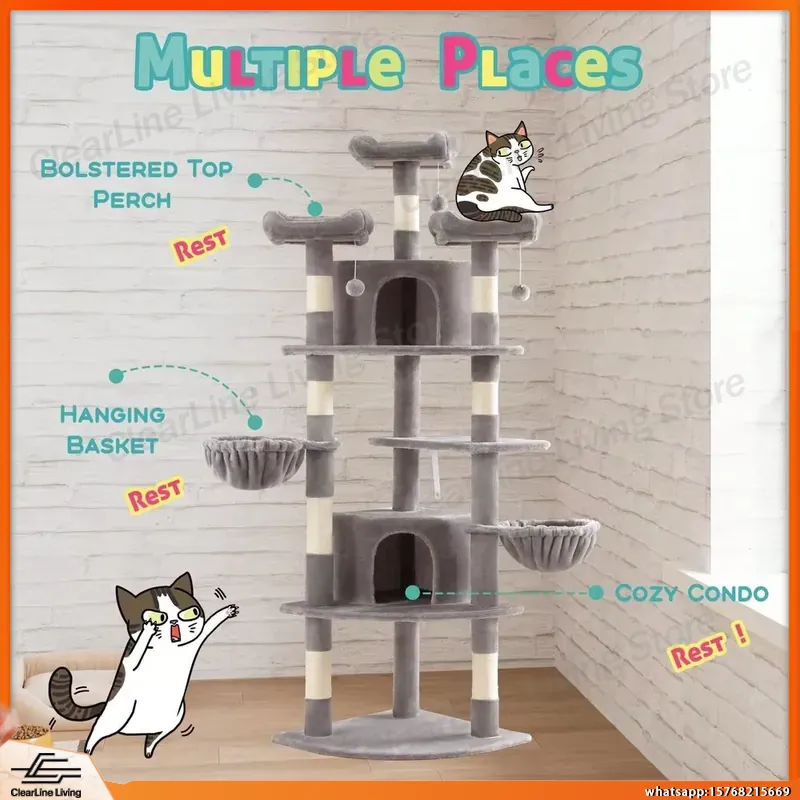 Fächerförmiger Eck-Kratzbaum 1 – Cat Scratching Post Bewertung und Preis