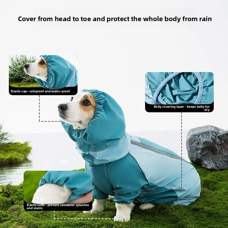 2026 Vollflächiger Farbblock-H – Dog Raincoat Bewertung und Preis