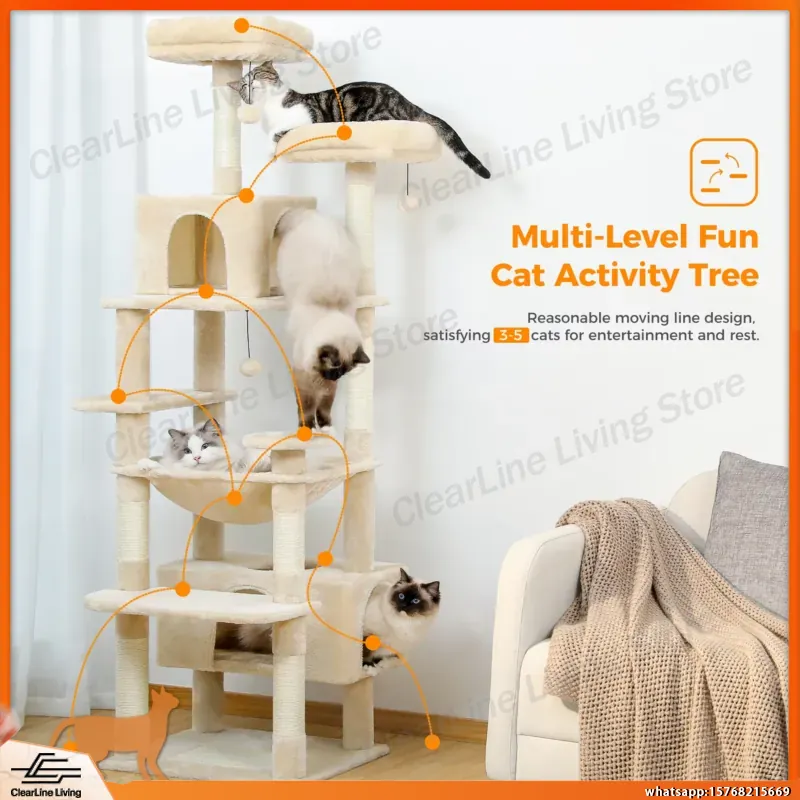 Großer Katzenbaum für Wohnungs – Cat Scratching Post Bewertung und Preis